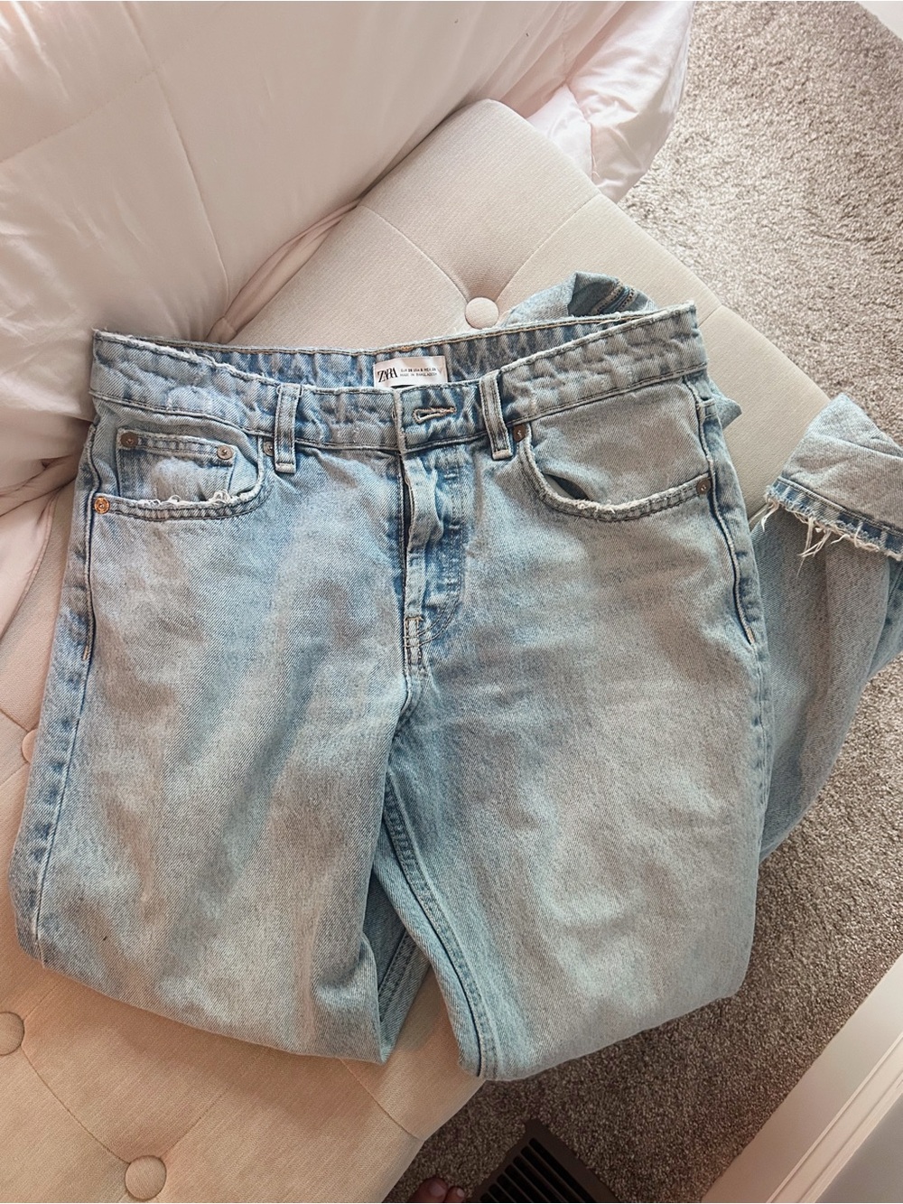 Zara Light Blue Stonewash Denim Jeans